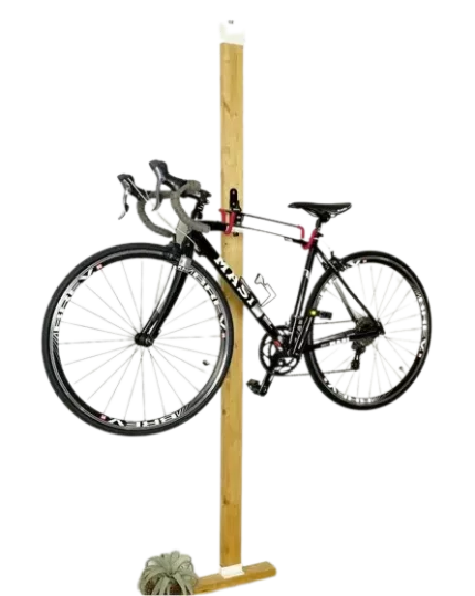 Wooden Floor-to-ceiling Bike Rack