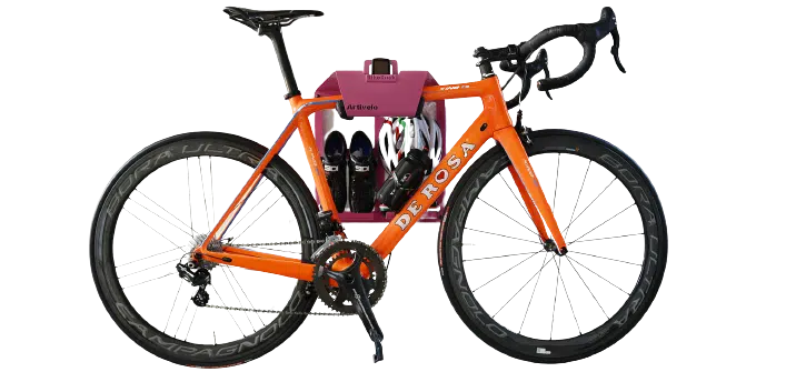 Stainless Steel Bicycle Wall Mount Pink Stainless Steel Bicycle Wall Mount Pink