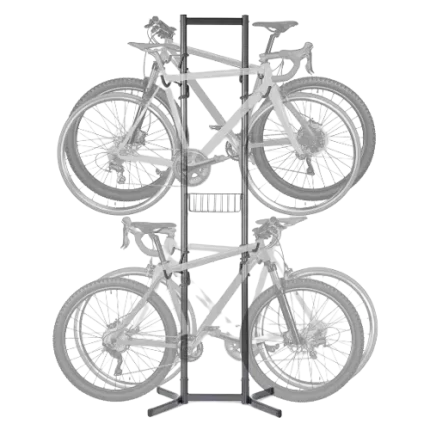 Double Bike Rack With Basket