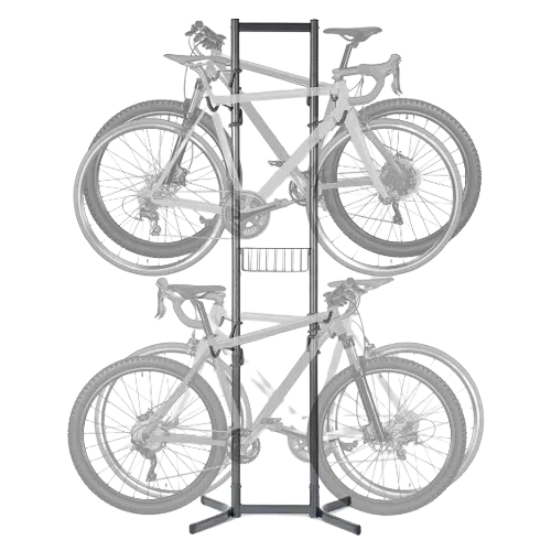 Double Bike Rack With Basket Double Bike Rack With Basket