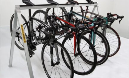 Accommodates 7 bikes bike rack